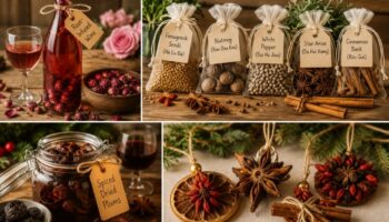 Cozy herbal and spice gift crafting