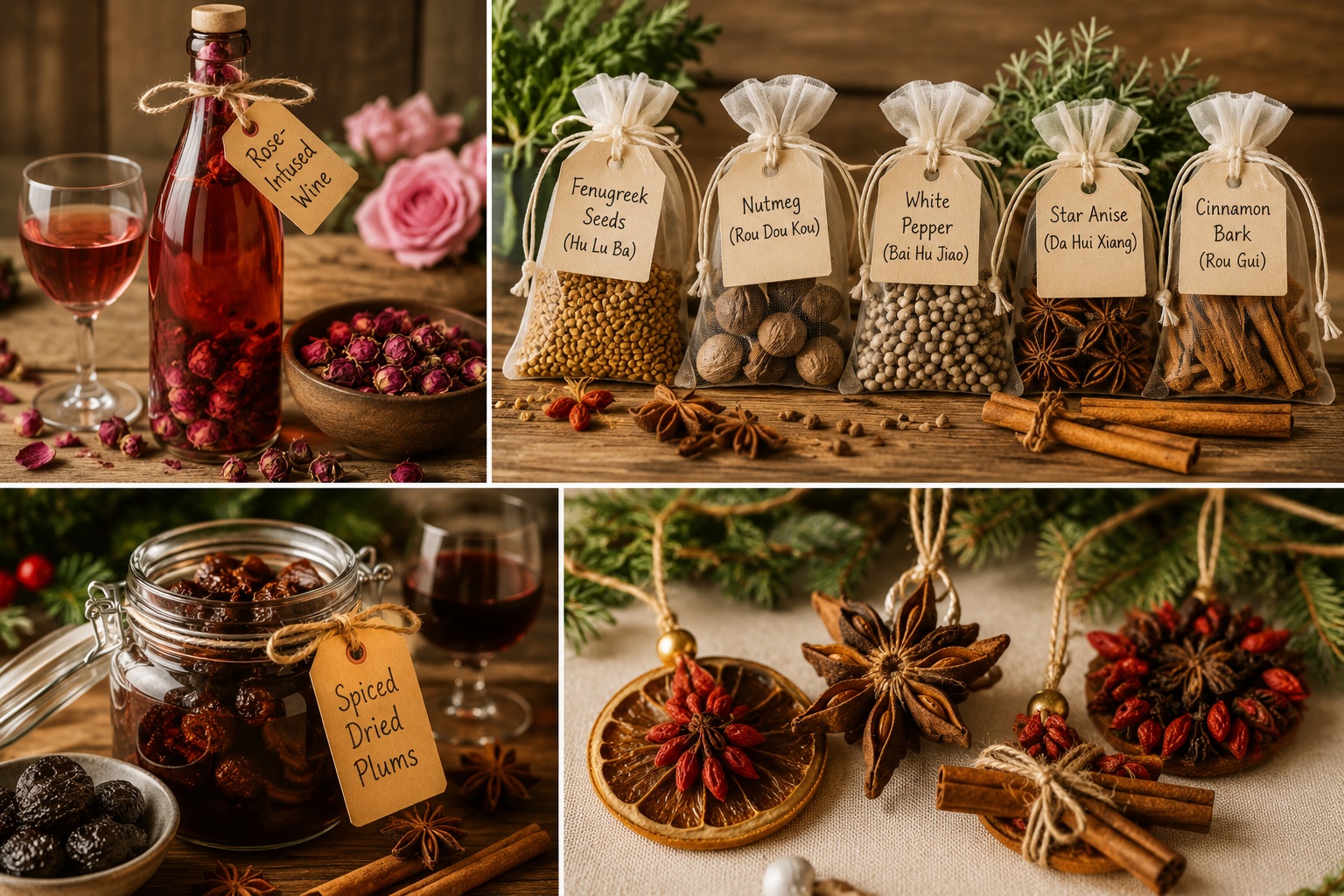 Cozy herbal and spice gift crafting