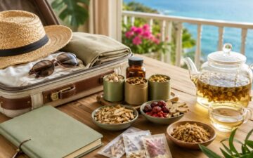 Serene tea and travel escape